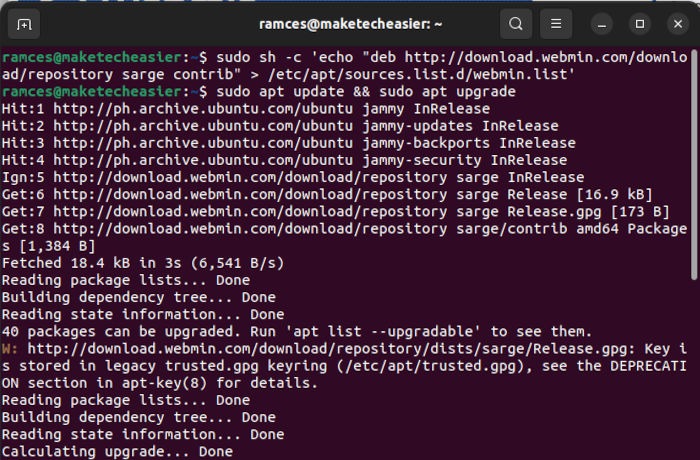 Install Use Webmin Linux 04 Install Repository