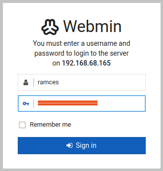 Install Use Webmin Linux 09 Program Login Page