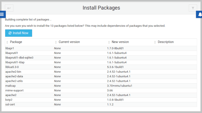 Install Use Webmin Linux 14 Dependency Install Apache