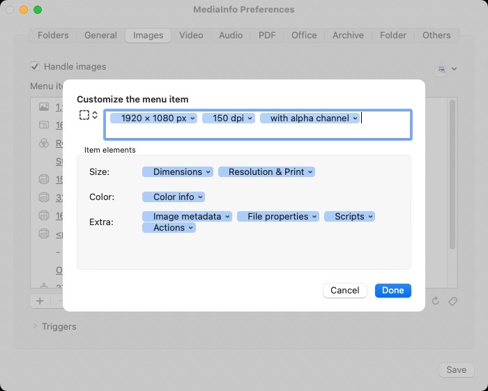Mediainfo Preferences