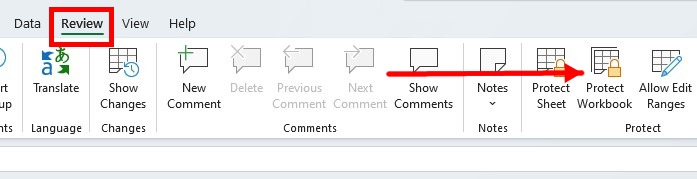 Microsoft Excel Review Protect Workbook