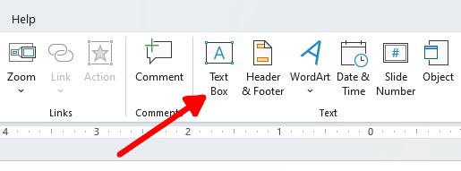 Microsoft Powerpoint Insert Tab Text Box