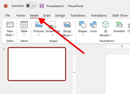 Microsoft Powerpoint Insert Tab