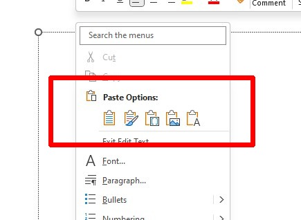 Microsoft Powerpoint Table Right Click