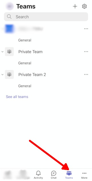 Microsoft Teams Mobile App Teams