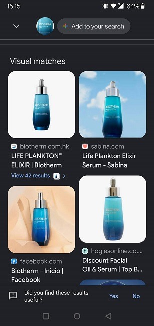 Perform Reverse Image Search Android Lens Product