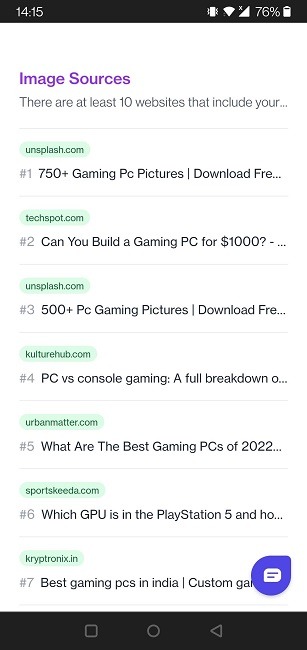 Perform Reverse Image Search Android Reverse Website Sources