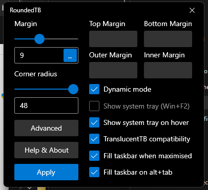 Personalize Windows 11 Roundedtb