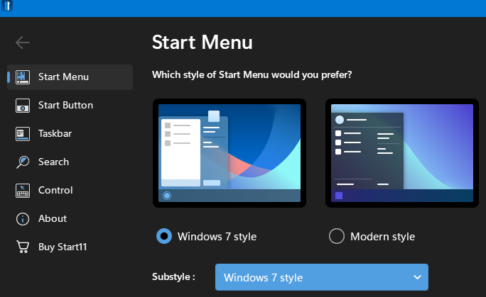 Personalize Windows 11 Start11 2