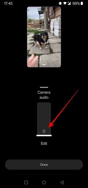 Remove Sound Video Reels Camera Sound Controls