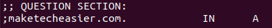 Use Dig Linux 07 Dig Question Section