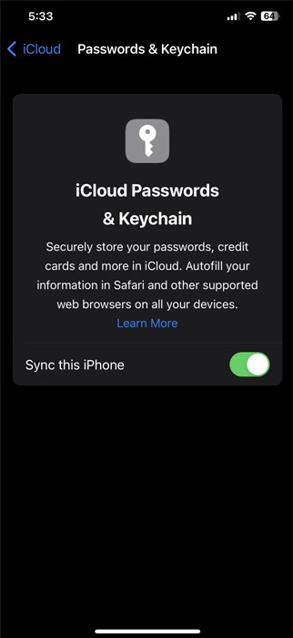 What Are Passkeys Ios Toggle Sync This Iphone