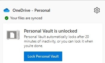 Windows Lock Personal Vault Manually
