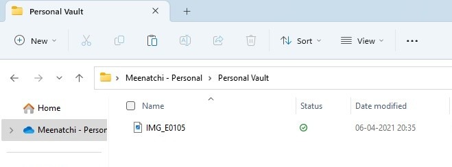 Windows Onedrive Personal Vault Folder