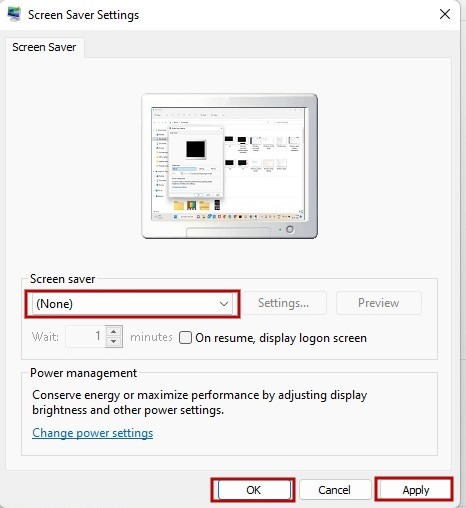 Windows Screensaver Settings