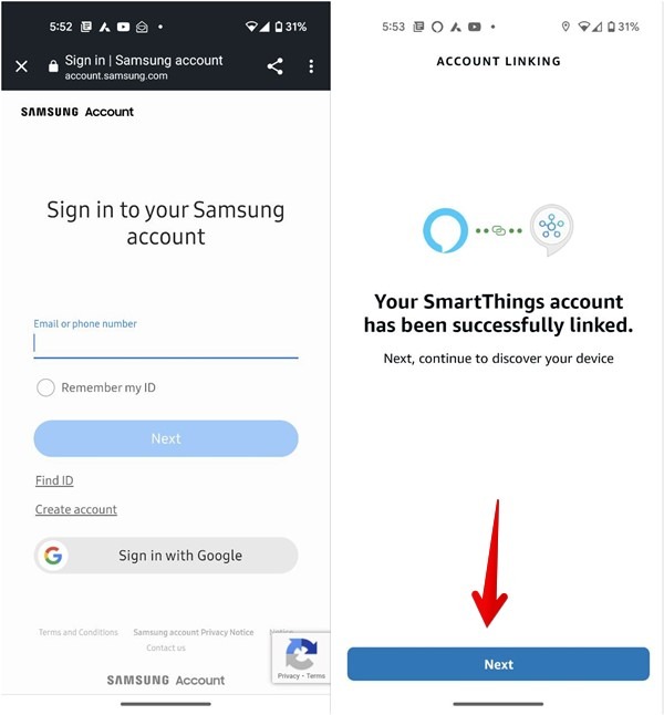 Alexa App Smart Home Skills Linked