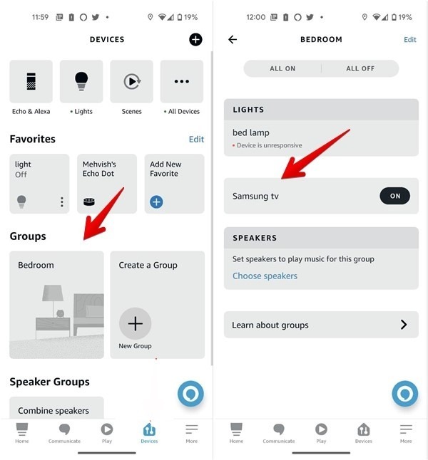 Alexa App Phone Room Tv