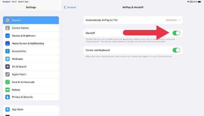 Apple Universalcontrol Handofftoggle