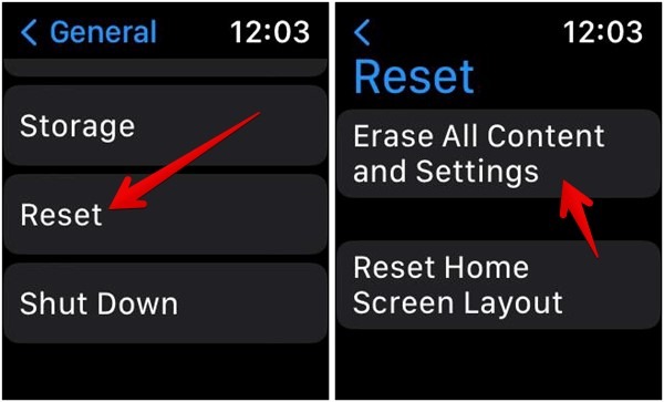 Apple Watch Reset