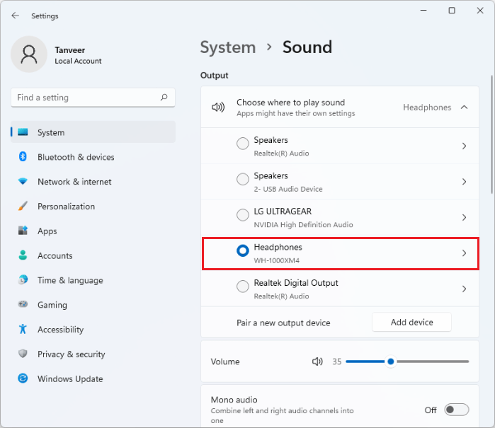 Bluetooth Audio Lag Windows Settings System Sound Headphones