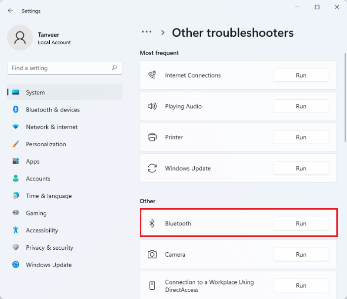 Bluetooth Audio Lag Windows Settings System Troubleshoot Other Bluetooth