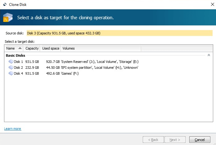 Clone Windows Tools Acronis Disk Director Clone Disk 1