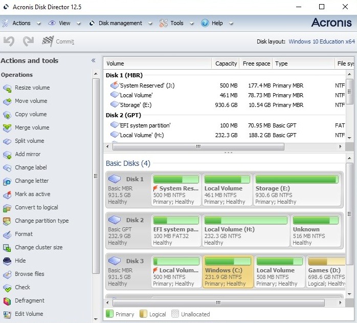 Clone Windows Tools Acronis Disk Director Home 1