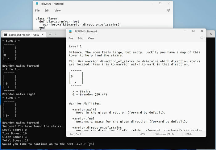 Coding Games Ruby Warrior