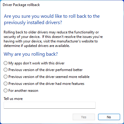Error Code 43 Windows Roll Back Drivers 3