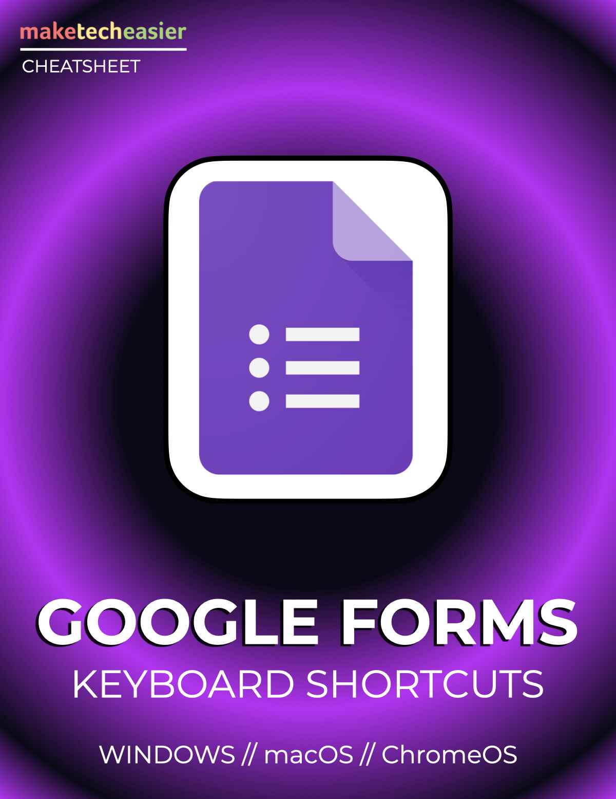 Google Forms Keyboard Shortcuts Download