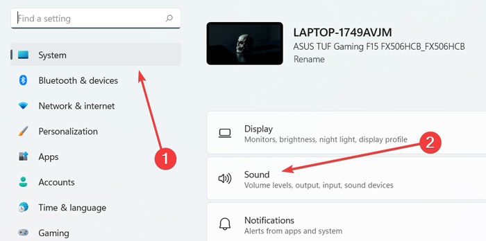 Improve Audio Mic - Choose System In The Left Pane, Then Click The Sound Option