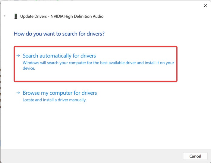 Improve Audio Mic - Search Automatically For Drivers