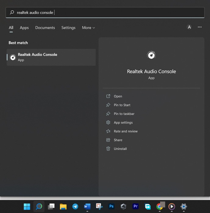 Improve Audio Mic -Search For Realtek Audio Console
