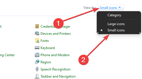 Installation Is Forbidden - View By In Control Panel