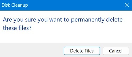 Not Enough Disk Space Windows Update Permanently Delete Files