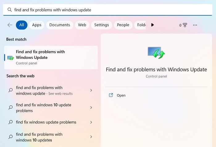 Not Enough Disk Space Windows Update Search Find And Fix Problems