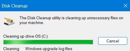 Not Enough Disk Space Windows Update System Files Cleanup