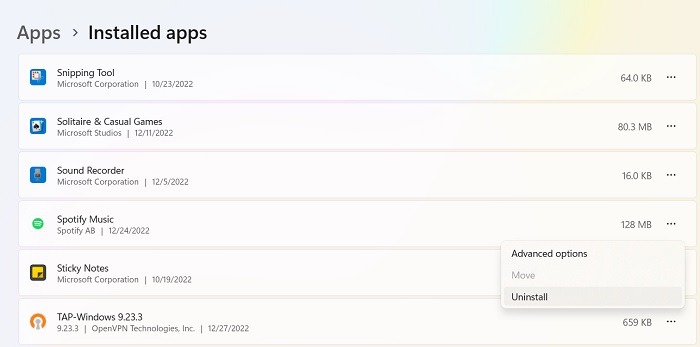 Not Enough Disk Space Windows Update Uninstall Unwanted Apps