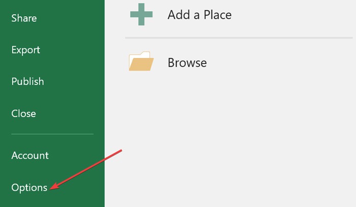 Not Enough Memory - Excel Options