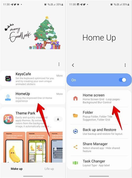 Samsung Good Lock Home Screen