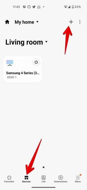 Samsung Smartthings Add Tv