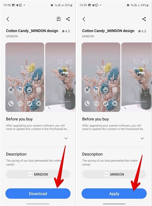 Samsung Themes Apply Home Screen