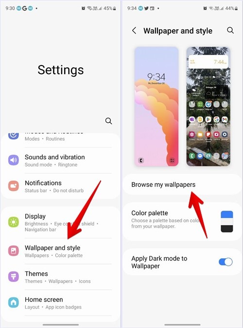 Samsung Wallpaper Settings