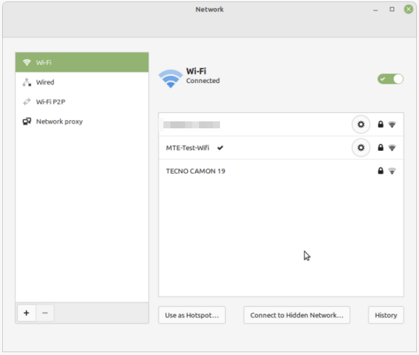 Network Settings Page
