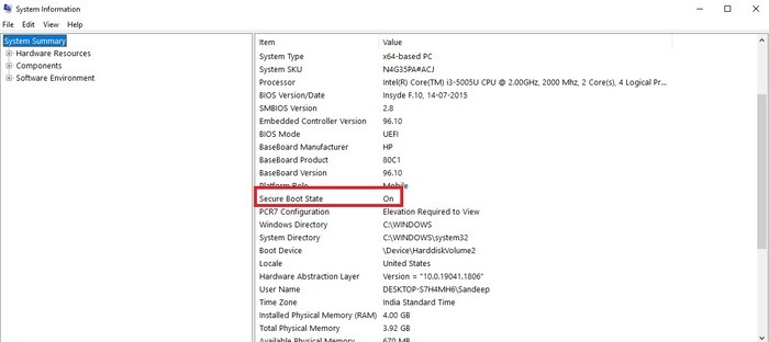 Secure-Boot-State-Unsupported-System-Information