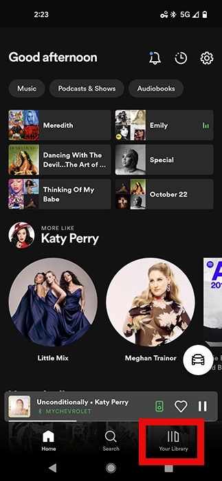 Spotify Collaborative Playlist Mobile Homescreen
