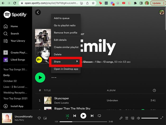 Spotify Collaborative Playlist Web Share