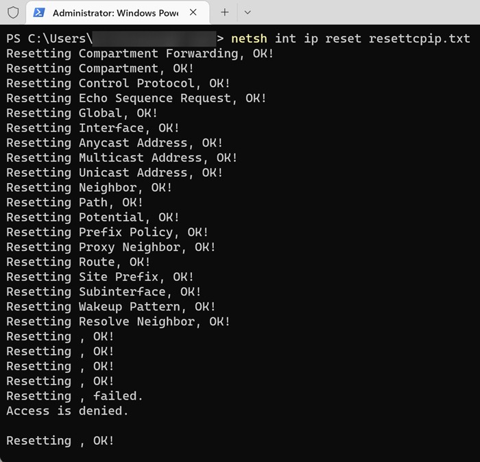 Unidentified Network - Restart The Tcpip Stack 2