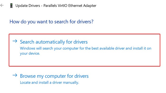 Unidentified Network - Search Automatically For Updated Driver Software