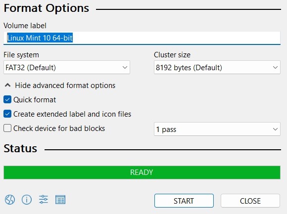 Use Rufus Create Bootable Usb Add Format Options